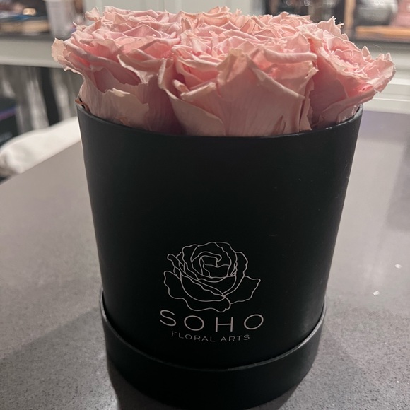 Elegant Pink Preserved Roses in Black Box - Picture 2 of 2